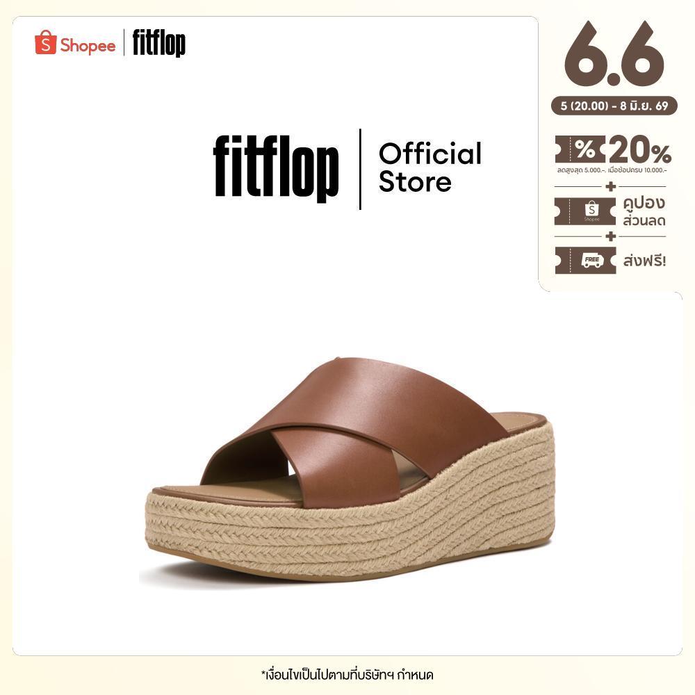 FITFLOP PLATFFORMS ESPADRILLE CROSS S รองเท้าแตะผู้หญิง รุ่น A5K-C15 สี BROWN