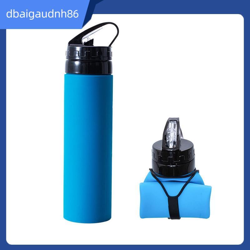 READY STOCK Outdoor Sports Silicone Water Cup 600ml Cycling Water Cup Portable Ring