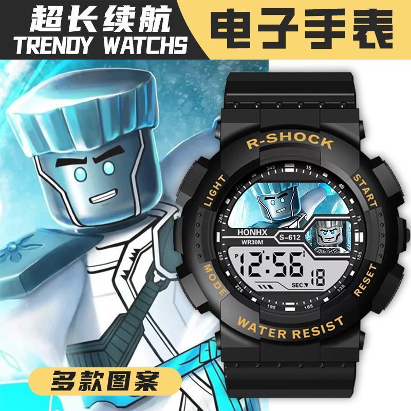 Lloyd Phantom Ninja นาฬิกานักเรียนมัธยมต้นกีฬานาฬิกาปลุก Luminous Multi-Function เด็กนาฬิกาอิเล็กทรอ