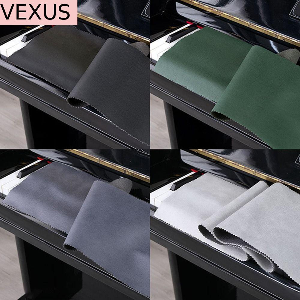 VEXUS ผ้าคลุมกันฝุ่นเปียโน, ผ้าเทคโนโลยีเนื้อนุ่มฝาครอบป้องกันเปียโน, หรูหราป้องกันฝุ่น Dirt-Proof 18x126 ซม.คีย์บอร์ดเปียโนเครื่องดนตรี