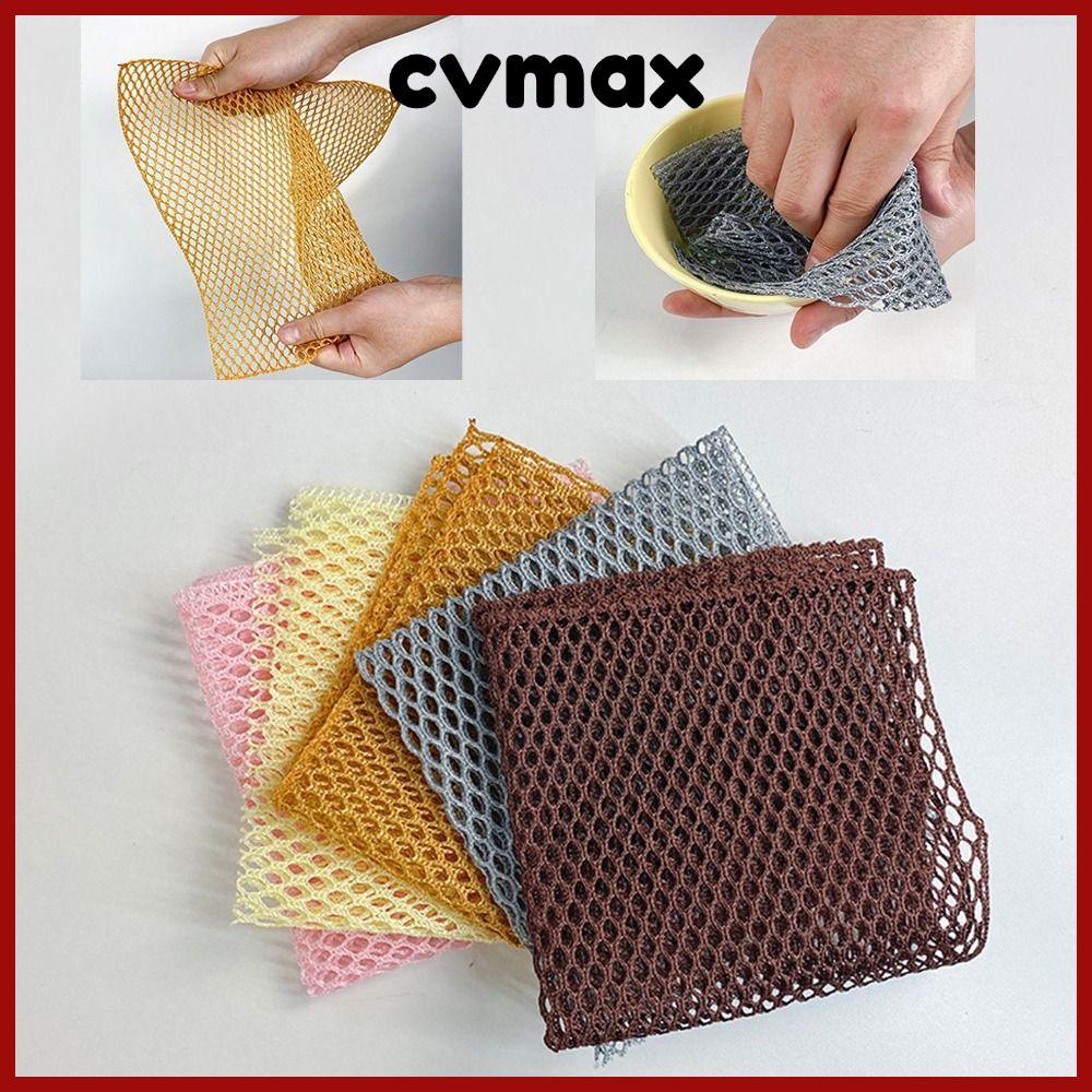 CVMAX 3 ชิ้นลวดเหล็กผ้าซักผ้า,กําจัดสิ่งสกปรกบน Pad ตาข่ายผ้าทําความสะอาดห้องครัว,ล้างทําความสะอาดได้เช็ด Rags ไมโครไฟเบอร์ผ้าเช็ดจานกําจัดสิ่งสกปรก Washcloth บ้านครัวแปรงหม้อ
