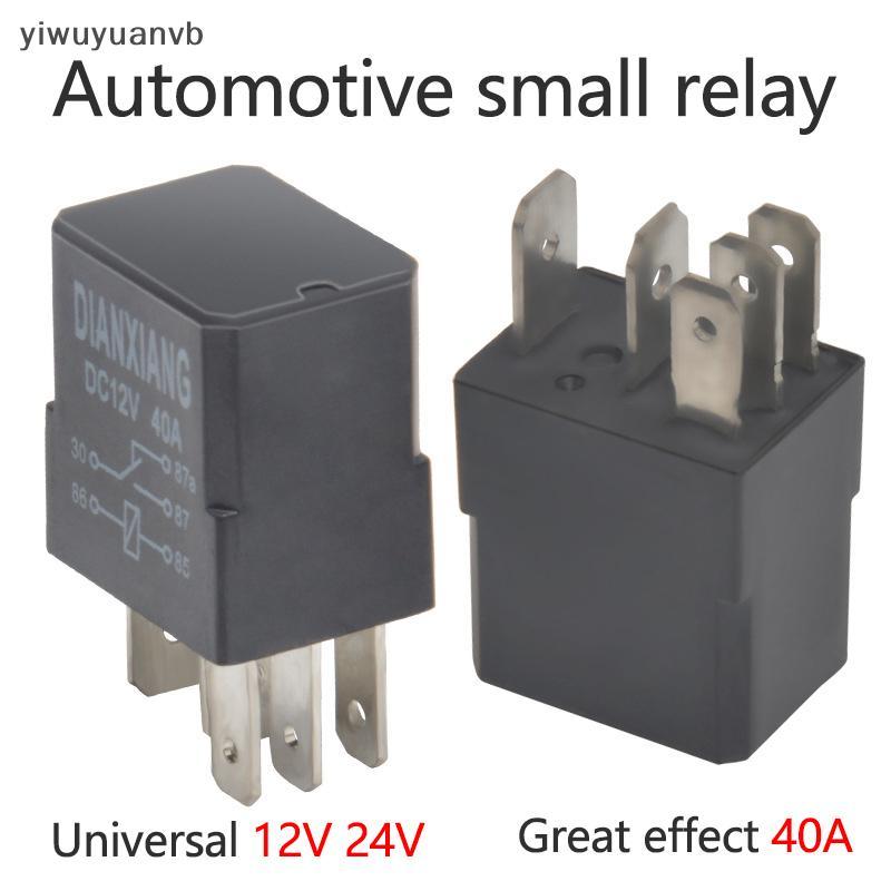 Yiwuyuanvb] รีเลย์รถยนต์ 40A 12V/24V 4 Pin 5 Pin กันน้ําขนาดเล็กรีเลย์ควบคุมแสงใหม่