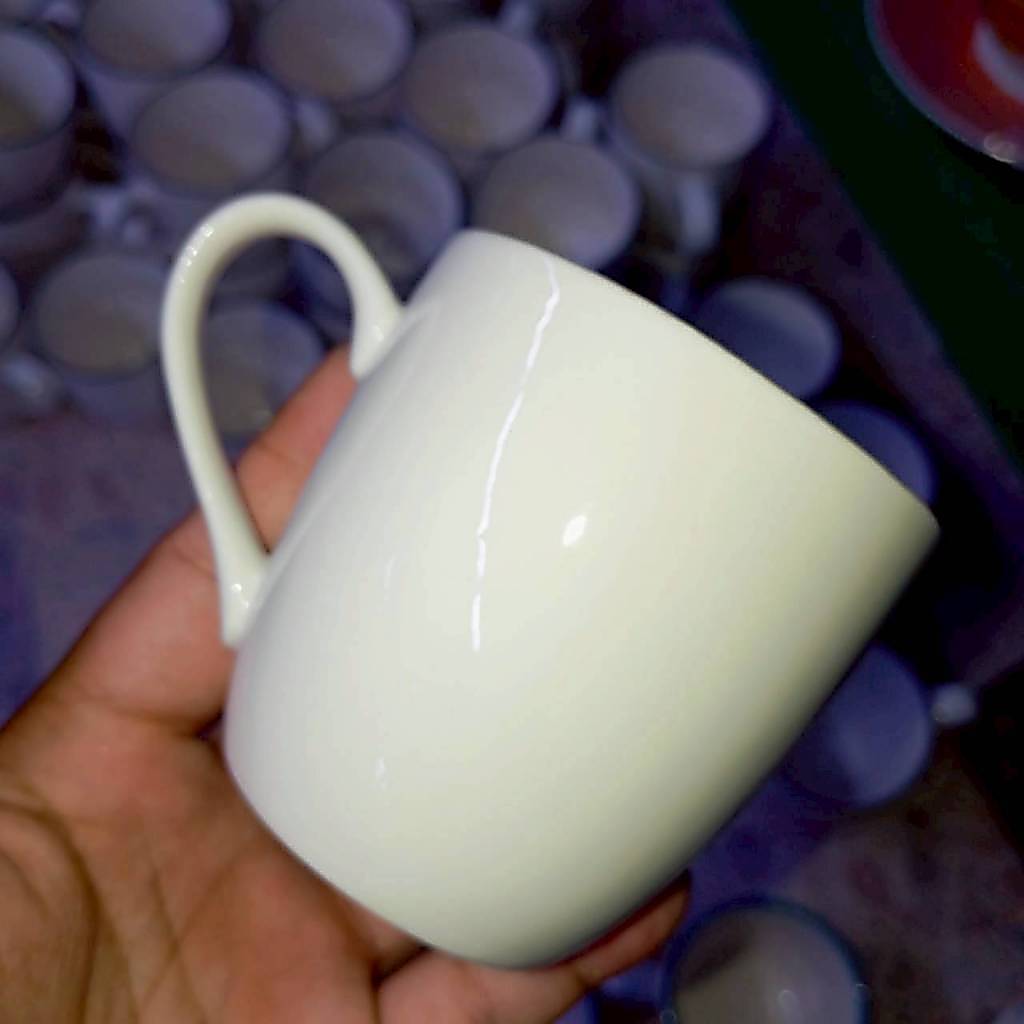แก้วกาแฟ มีหูจับ แก้วมัค ทรงสูง แก้วใบใหญ่ ทำจากเซรามิกเนื้อดี เข้าไมโครเวฟได้