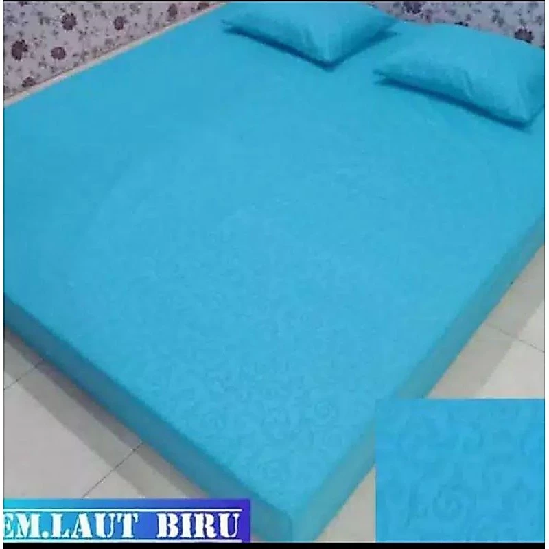 HIJAU UNGU MERAH EMBOSED BED SHEET 180X200 KING BED thumbnail 6