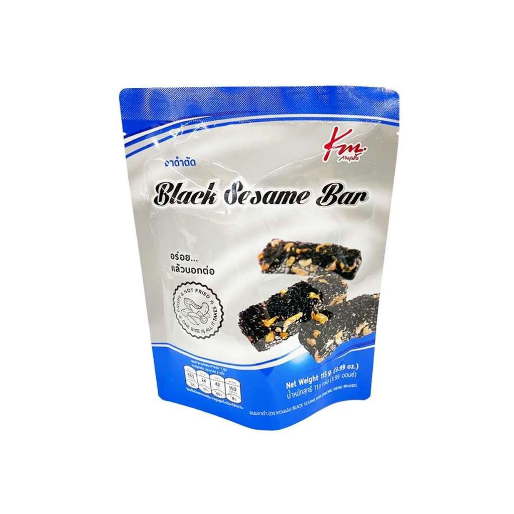 กวงเม้ง ขนมงาดำตัด KM Black Sesame Bar 113g.