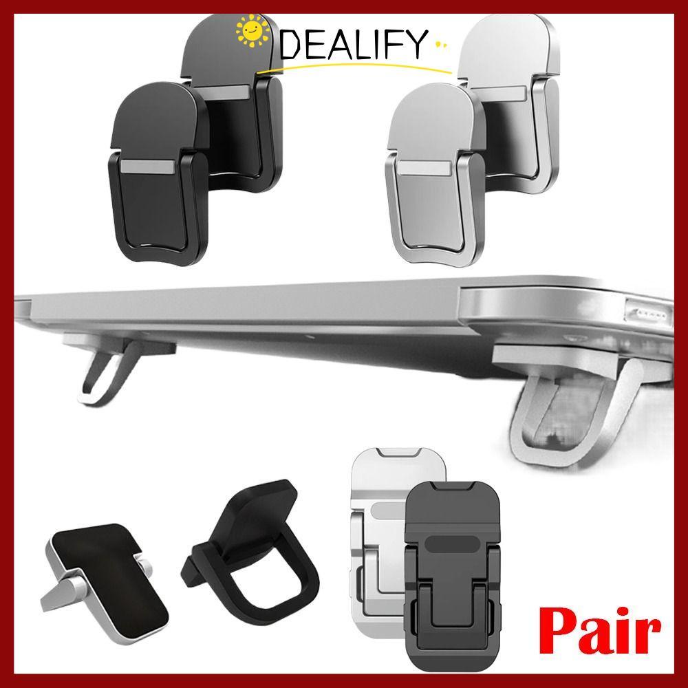 in stockDEALIFY 1คู่ขาตั้งแล็ปท็อป,อลูมิเนียมอัลลอยด์พับโน้ตบุ๊ค Cooling Bracket,Universalลื่นกระจายความร้อนขาตั้งแท็บเล็ตสําหรับ/Dell/