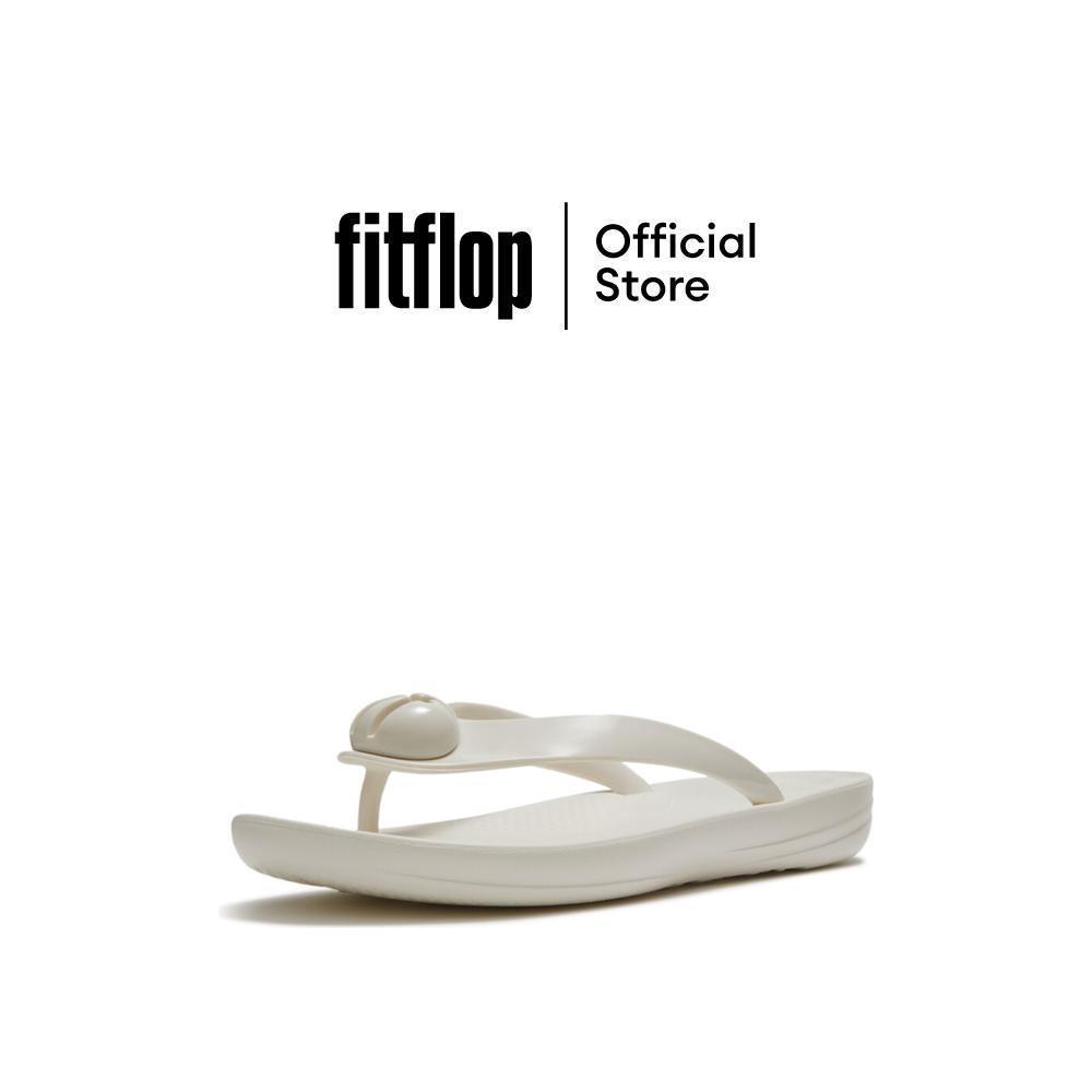 FITFLOP IQUSHION GLOSSY-BUTTON FF รองเท้าแตะผู้หญิง รุ่น A6O-477 สี CREAM ราคาถูก Shopee Lazada