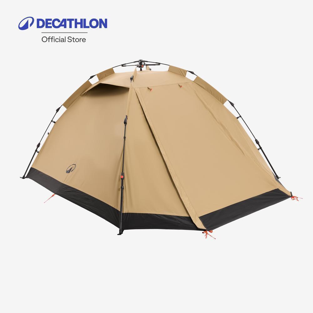 Decathlon Scalable Living Room With Quick Open System เต็นท์นั่งเล่นสำหรับ 3 คน รุ่น Easy Arpenaz 3 Mesh - Brown