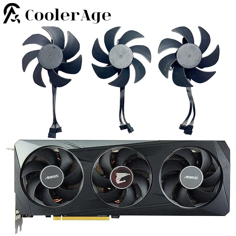 สําหรับ Gigabyte AORUS GeForce RTX 3060 3060Ti ELITE 12G พัดลมการ์ด RTX3060 PLA09215S12H กราฟิกการ์ด