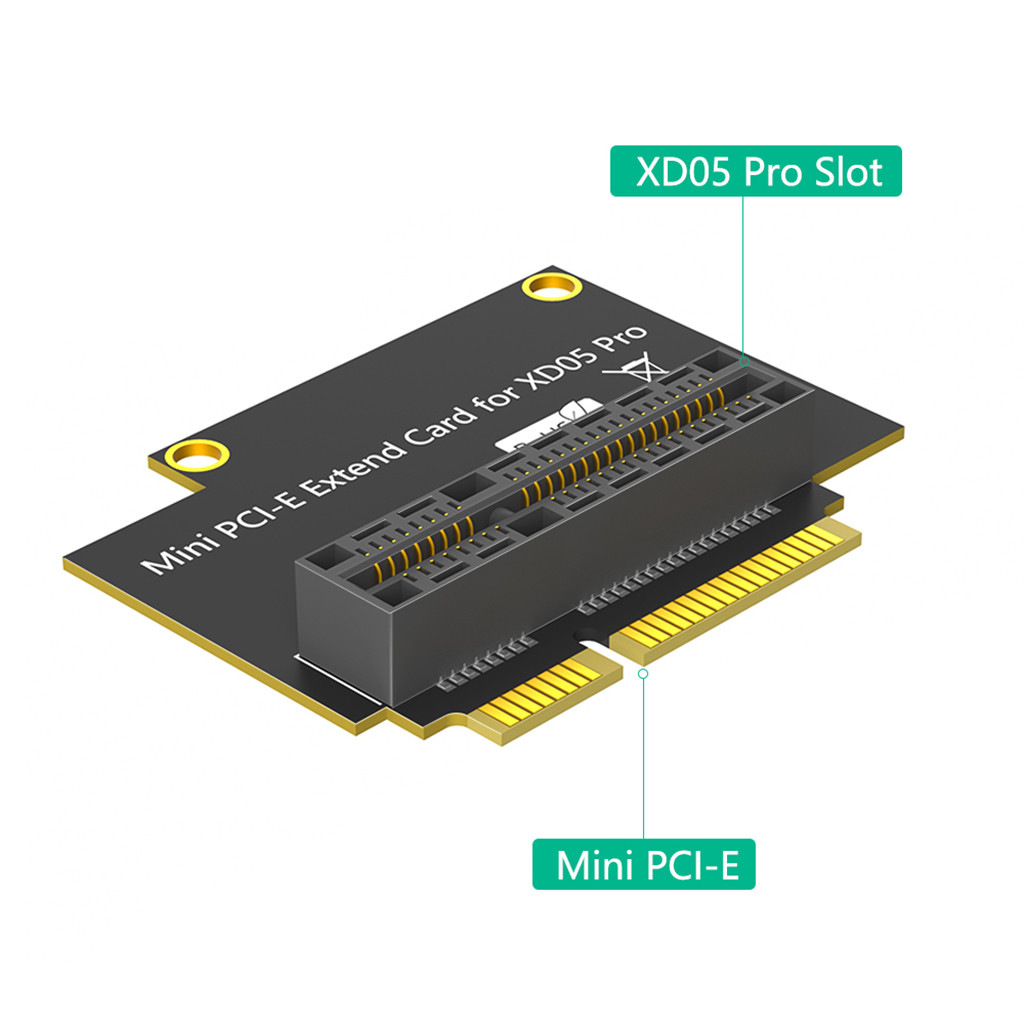 XT-XINTE Mini PCI-E แนวตั้ง Conversion Card สําหรับ XDUOO XD05 Pro DAC และเครื่องขยายเสียงหูฟังมุมขว