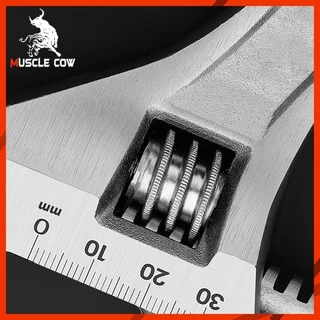MUSCLE COW ประแจเลื่อนอเนกประสงค์ 3 ขนาด 8/10/12 นิ้ว 200/250/300mm แข็งแรงไม่ลื่น จับลูกปืนแน่น ใช้งานซ่อมประปา ยานยนต์