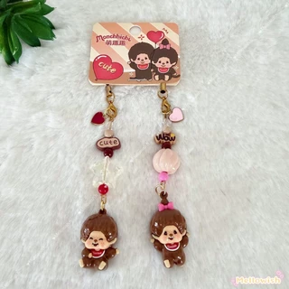 [งานลิขสิทธิ์] พวงกุญแจม่อนชิชิ monchhichi มีหลายลายงานลิขสิทธิ์ น้องน่ารักมากกก
