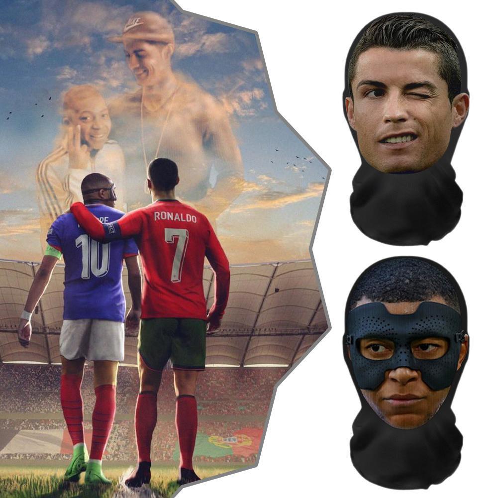Celebrity 3d Mask Face Performance Prank Headgear Cristiano Neymar Mbappe Ronaldo T3o5