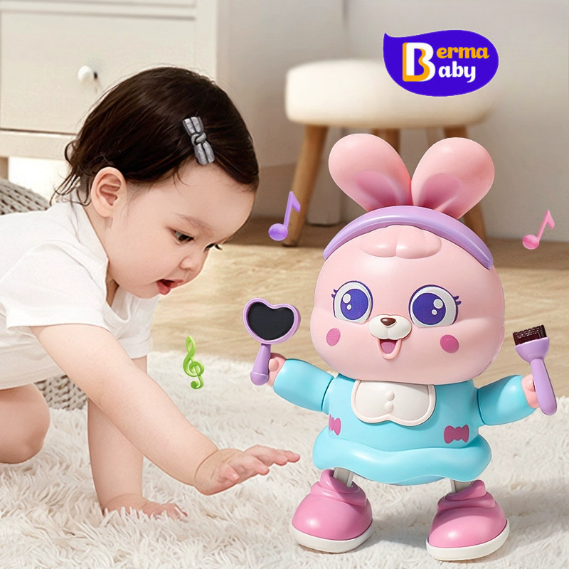Berma Baby Dancing Bunny ของเล่นกระต่ายไฟฟ้า มีไฟมีเสียงเพลง น่ารัก กระต่ายที่กำลังเต้น ของเล่นเด็ก
