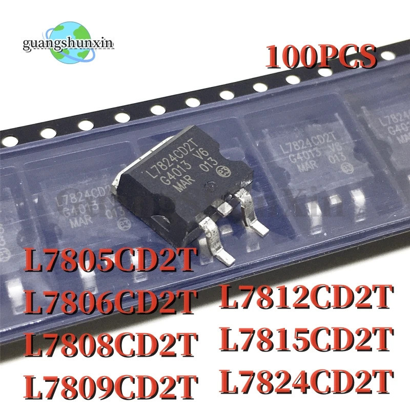 5PCS L7805C2T L7806C2T L7808C2T L7809C2T TO-263 L7805CD2T L7806CD2T L7808CD2T L7808CD2T L7824T L7824