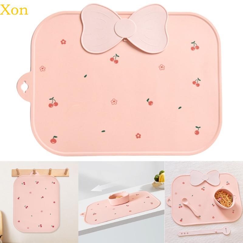 Xon Baby Feeding Plate แผ่นรองจานสําหรับเด็กแบบใช้ซ้ําได้ แผ่นรองโต๊ะซิลิโคนเกรด