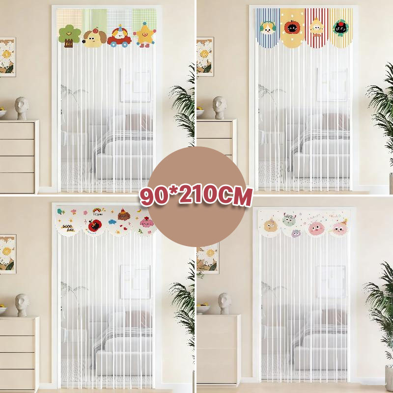 COD ม่านประตู ผ้าม่านแม่เหล็กหน้าห้องนอน ม่านห้องนอน 90x210CM ติดตั้งด้วยเวลโคร ไม่ต้องเจาะรู กันยุงและแมลงได้
