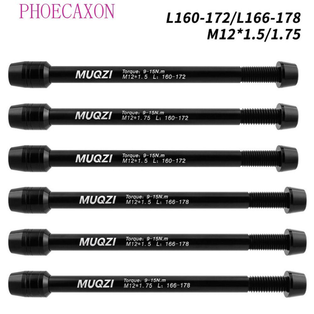 PHOECAXON ดุมล้อ Thru-Axle อลูมิเนียม 166-178 มม. สําหรับเทรนเนอร์จักรยาน พร้อมคันโยก แกนกลวง หน้า/หลัง