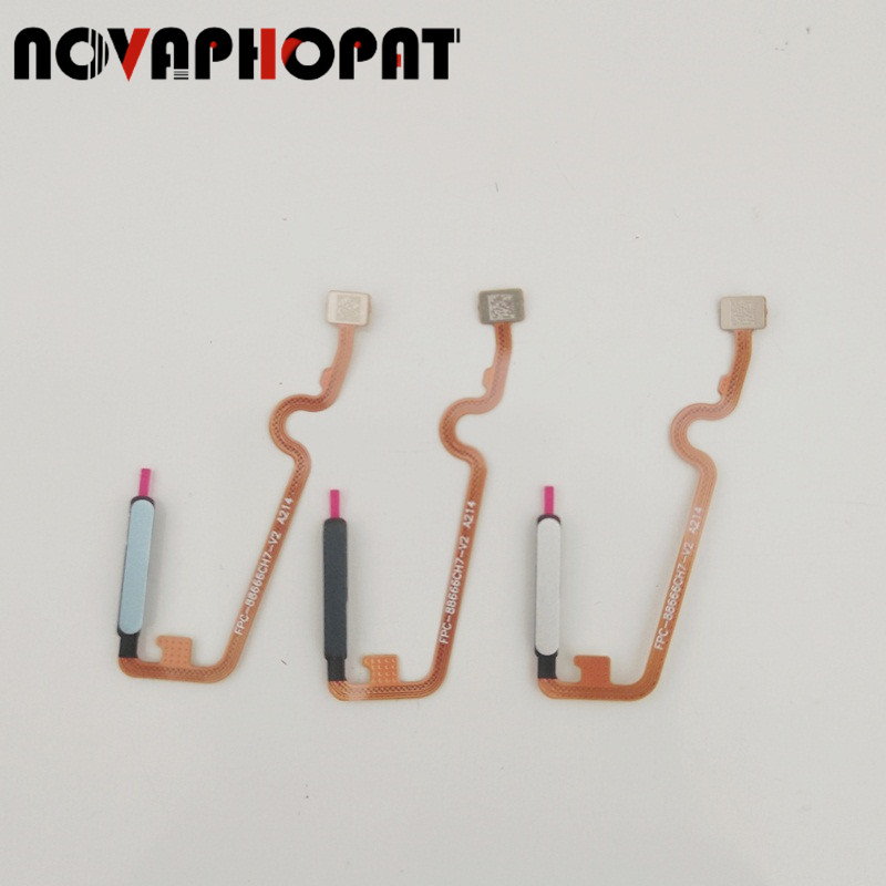 Novapat สําหรับ Tecno Camon 18P CH7 CH7N ลายนิ้วมือเครื่องสแกนเนอร์ Sensor Flex Cable Touch ID Home ปุ่มเปลี่ยนกุญแจอะไหล่