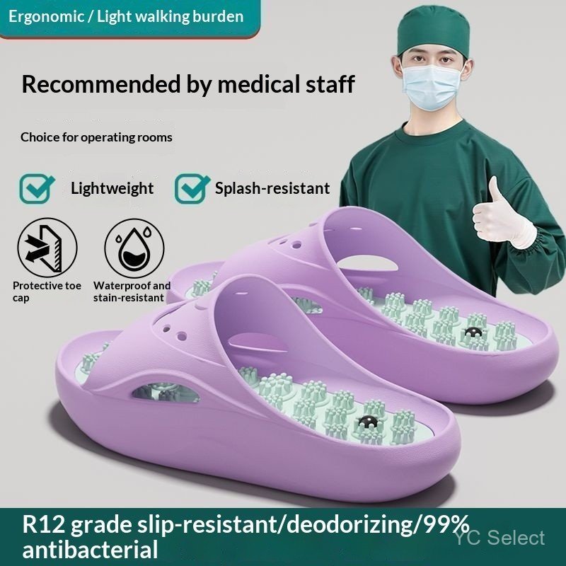 คู่รองเท้าแตะนวดแม่เหล็กสําหรับผู้หญิง 2026 ฤดูร้อนใหม่บ้าน Soft Sole Acupoint นวดเท้า Health Care รองเท้าแตะสําหรับชาย 0WYT