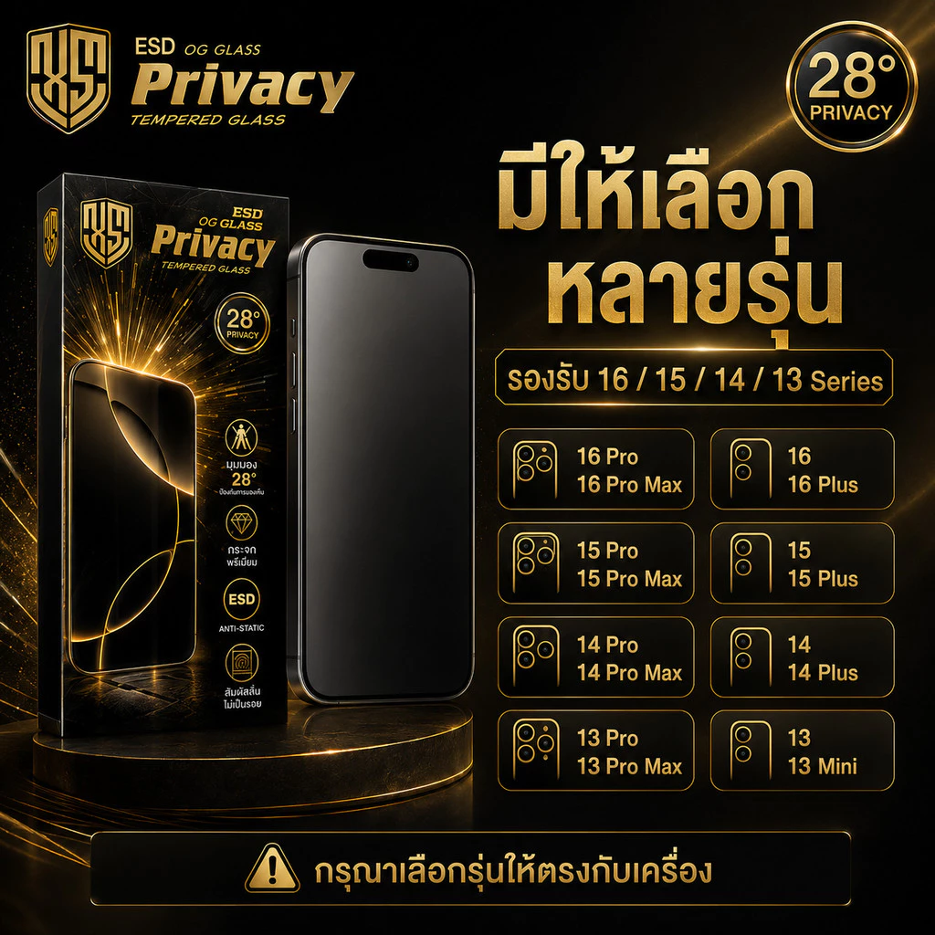 ฟิล์มกระจก เต็มจอ สำหรับiPhone กันมองกันเสือก iPhone15 15PRO 14pro 14promax 12 Pro Max 6/6S Plus/6 7 8 Plus X XR XS Max thumbnail 10