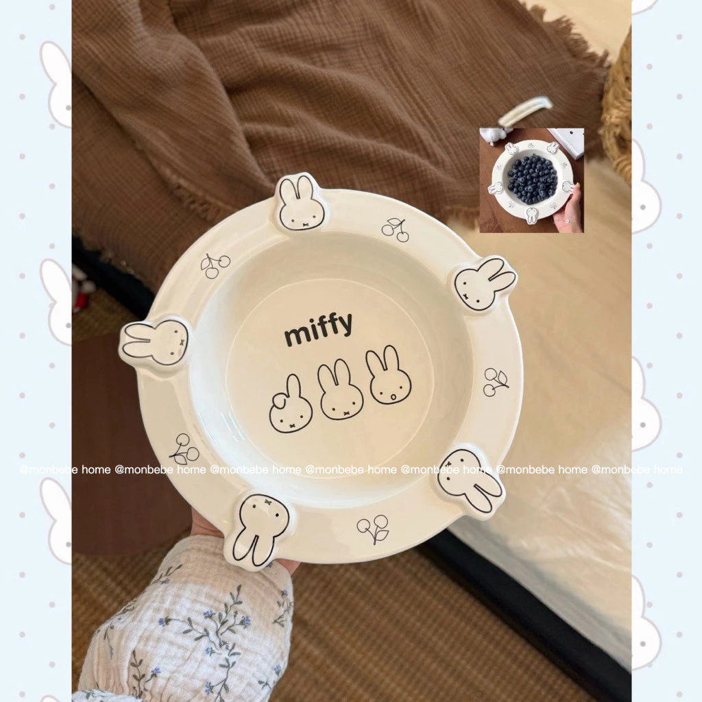 จาน จานเซรามิก insจานmiffy 3D พร้อมส่ง!!!