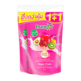 [แบบถุงเติม=แพคคู่] Parrot นกแก้ว ครีมอาบน้ำ 400 มล.