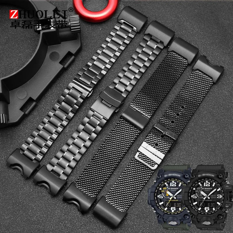 Milan สแตนเลสนาฬิกาอะแดปเตอร์สําหรับ Casio Big Mud King GWG-1000-1A/A3/1A1 GB/GG สายรัดแข็งผู้ชายสร้