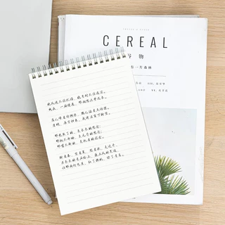 สมุดโน๊ตสันห่วง แนวตั้ง มินิมอล ปกใส A5 B5 A4 มีเส้น เส้นกริด ตาราง สมุดสไตค์มูจิ สมุดจดบันทึก notebook muji
