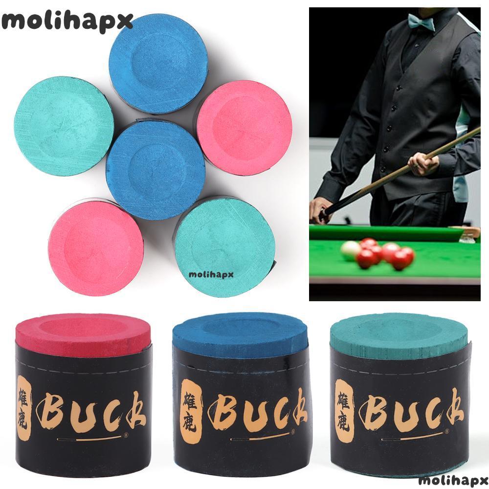MOLIH 2 ชิ้น/เซ็ตบิลเลียดชอล์ก,สระว่ายน้ํา Cue Tip No-slip Cue Chalk, กีฬาในร่มสีฟ้าสีเขียวสีแดงแคลเซียมคาร์บอเนตสนุ๊กเกอร์อุปกรณ์เสริมบิลเลียดคิว