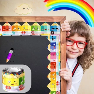 สติ๊กเกอร์ขอบโปสเตอร์ ยาว10M ตกแต่งผนัง งานฝีมือ DIY Chalkboard Bulletin Board