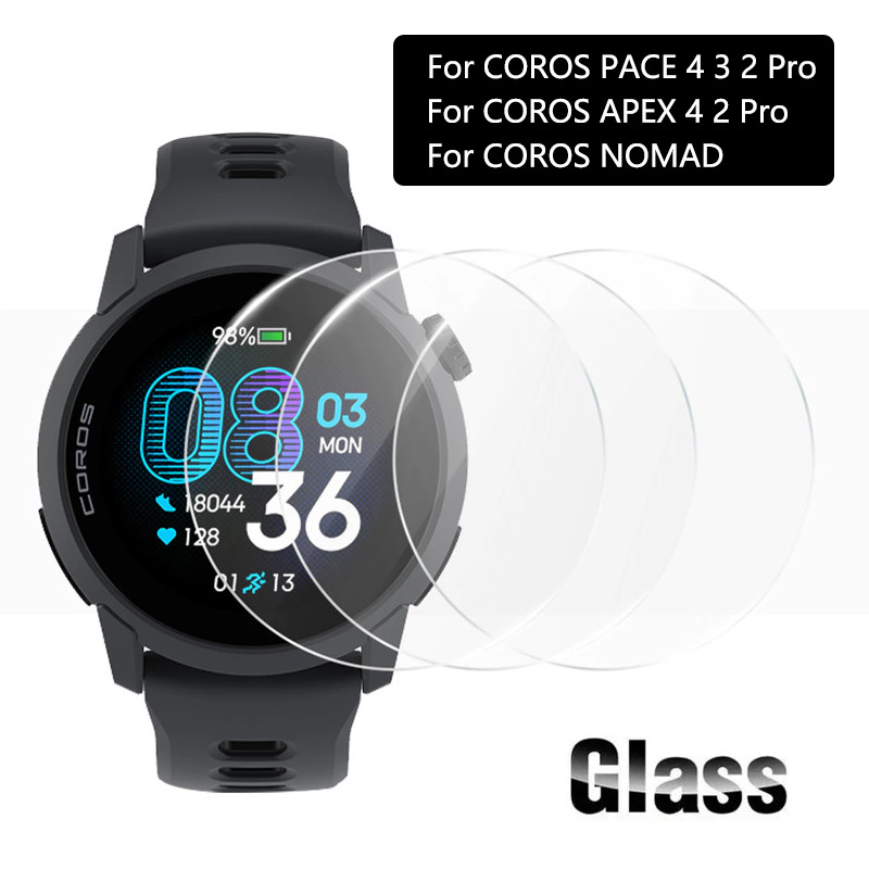 HD กระจกนิรภัยป้องกันหน้าจอสําหรับ COROS PACE 4 3 2 Pro APEX 4 42 มม.46 มม.NOD ฟิล์มป้องกัน Anti-Scratch Clear