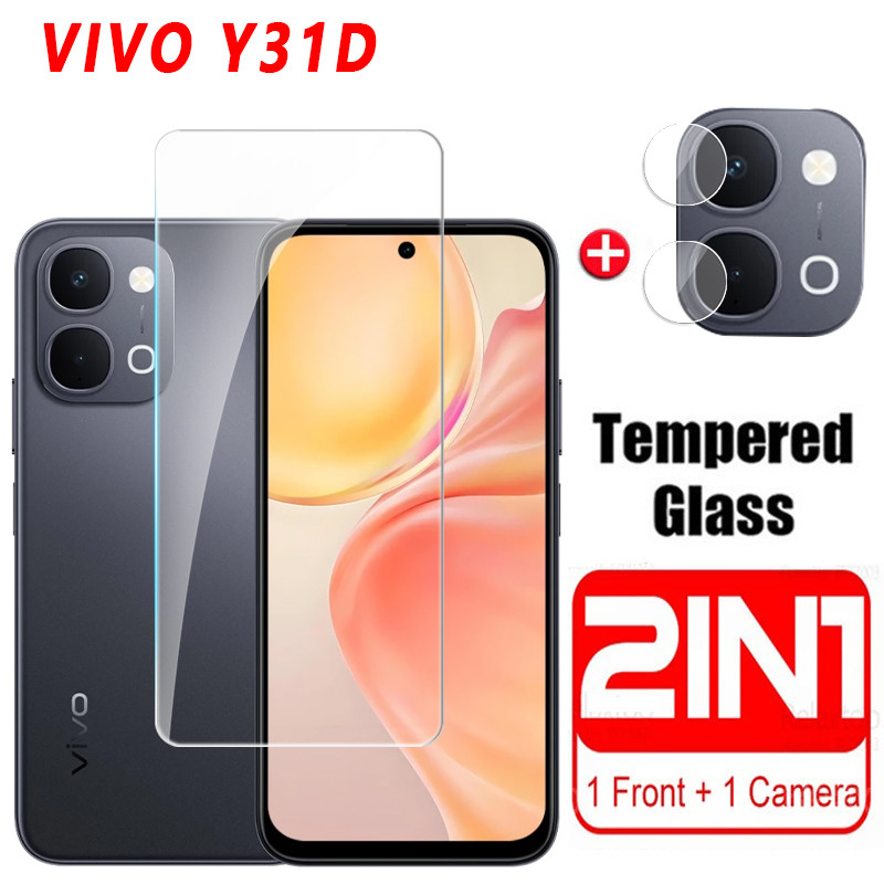 สําหรับ VIVO Y31D Pro 4G 5G 2026 ป้องกันหน้าจอคลุมทั้งหมดป้องกันกระจกนิรภัยสําหรับ VIVOY31DPro Y31DPro VIVOY31D ฟิล์มด้านหน้าเลนส์กล้อง