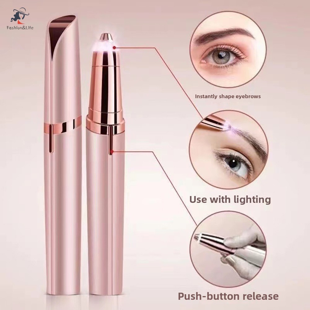เครื่องกําจัดขนคิ้วที่มีความแม่นยําพร้อมไฟทําความสะอาดง่ายหัวล้างทําความสะอาดได้ทุกวันแต่งหน้า Routi