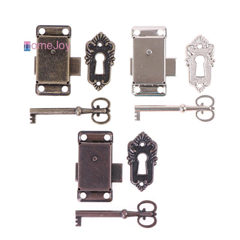[HomeJoy-t] 1 ชุดตู้วินเทจ Lo Antique Bronze Padlo Hasp Hook Lo Antique Latches