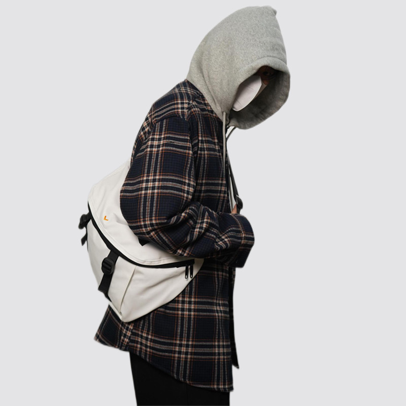 DXJ Street Wear Messenger Bag กระเป๋าสะพายผู้ชายความจุขนาดใหญ่คู่ Diagonal Messenger Bag Boy Bag Men