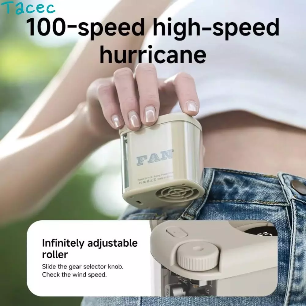 พัดลมเอวพกพา Anma 1800mAh ปรับความเร็วได้ จอแสดงผล LED