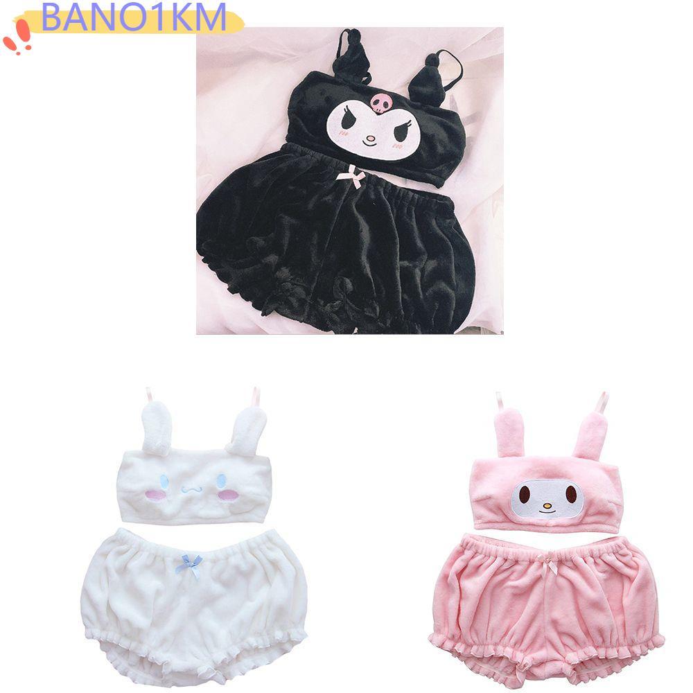 BANO1KM คอสเพลย์ Kawaii แฟชั่น Tube Top กางเกงขาสั้น Bloomers การ์ตูนกํามะหยี่กํามะหยี่