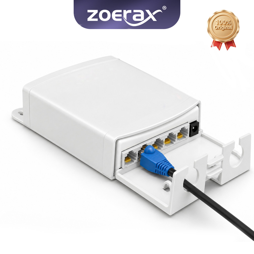 ZoeRax 100/1000Mbps Gigabit IP66 กันน้ํา PoE Repeater 1 ถึง 4 PoE Extender สวิตช์เครือข่ายสําหรับ IPC NVR กล้องวงจรปิดกล้อง