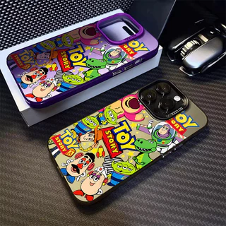 ส่วนบุคคล Toy Story Series เคสโทรศัพท์สําหรับ IPhone 11 12 13 14 15 ProXR XS MAX 7/8 Plusกรอบกระจกอิสระเกราะป้องกัน