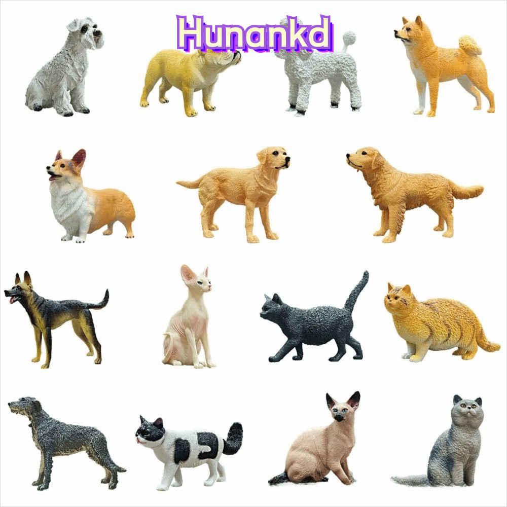 ฟิกเกอร์โมเดลแมว HUAN, เครื่องประดับสุนัขจําลองสมจริงขนาดเล็ก, แมวอภิบาล PVC Corgi ของขวัญโมเดลสัตว์