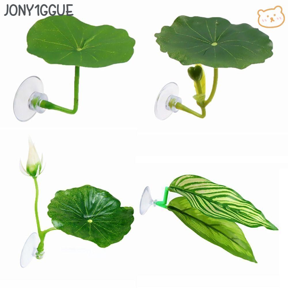 JONY1GGUE Betta Fish Rest Leaf,พลาสติกจําลองใบบัว/ปลาใบประดิษฐ์วางไม้ประดับ,ที่วางถ้วยดูด/ซ่อน/วางกบ Habitat