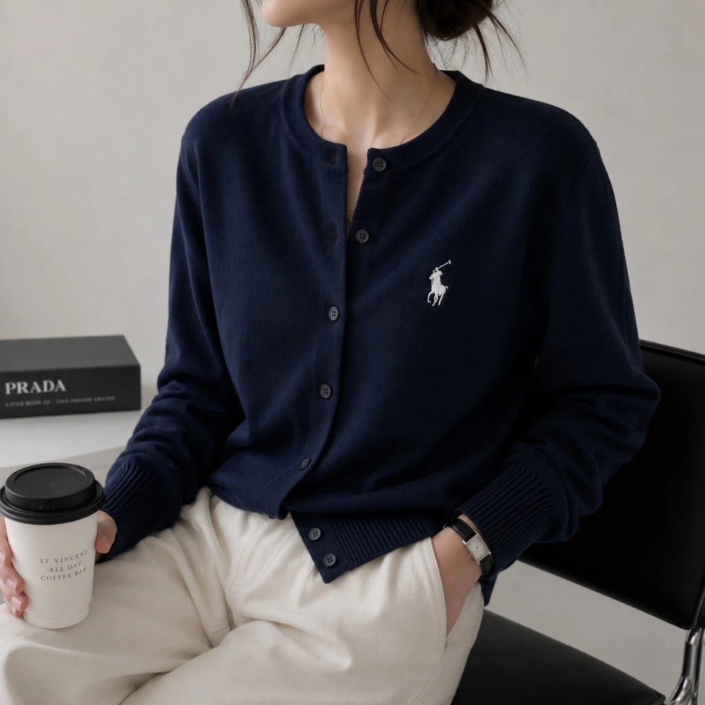 KIELO - ZER CARDI ZAVIA ELEGANT HORSE EMBROIDERY สําหรับผู้หญิง / LOPLO CARDI / CARDIGAN สไตล์เกาหลี