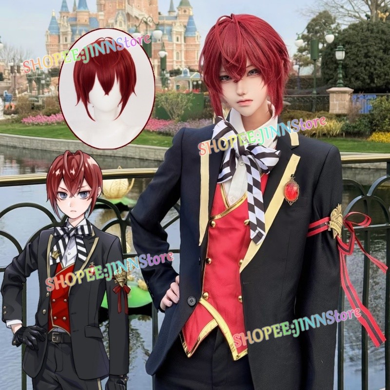 -JINN-ในสต็อก DISNEY TWISTED WONDERLAND คอสเพลย์เครื่องแต่งกาย VIL EPEL ROOK MALLEUS LLIA ชุดนักเรียนวิกผมชุด