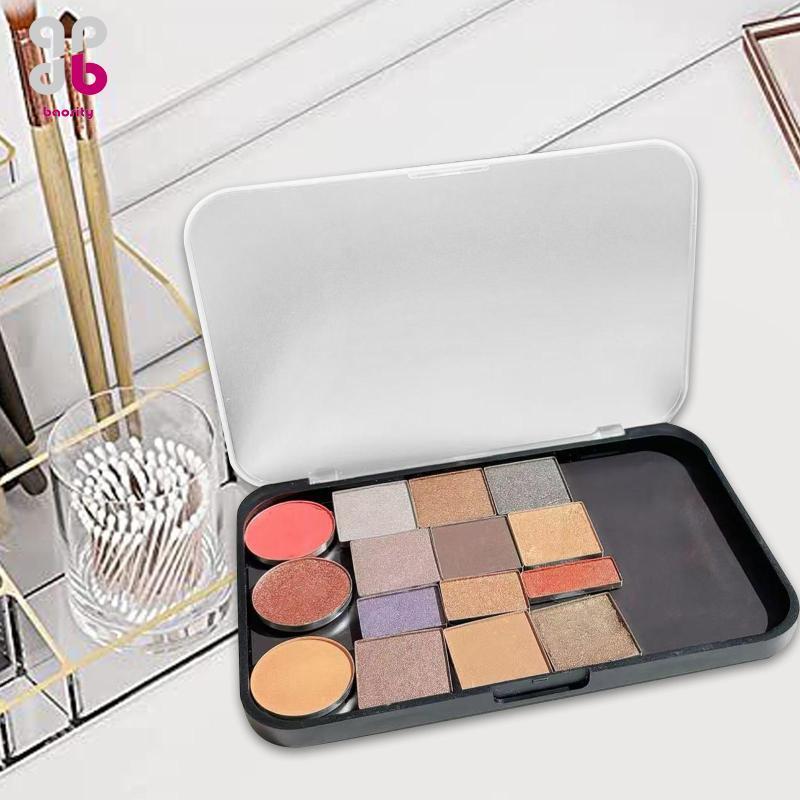 [Baosity] ABS Magnetic Makeup Palette อายแชโดว์เปล่า Pan Organizer Frosted Clear Top Compact Storage Box เพื่อความสวยงามและการเดินทาง