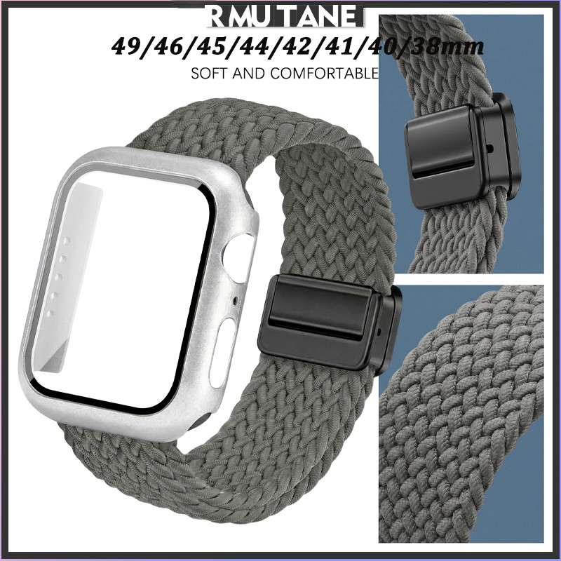 กรณีพีซีสายรัดแม่เหล็กหัวเข็ม for IWatch Apple Watch SE/Ultra 3 2 Series 11 10 9 8 7 49 46 45 41 44 40 42 38มม