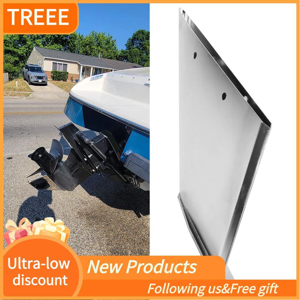 Treee Treee Luocute Skeg Guard Protector สแตนเลสเกรดมารีน 316 สำหรับ Mercruiser I Gen II 1991 Up Powersports Engine Guards พร้อมรูระบายน้ำและ Snap ในการติดตั้ง