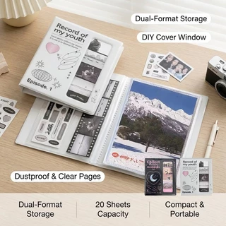 อัลบั้มรูป ที่เก็บการ์ด ขนาด12*15.5CM มี20หน้า กันรอย เก็บรูปถ่ายไอดอล สไตล์เกาหลี ของขวัญวันเกิด