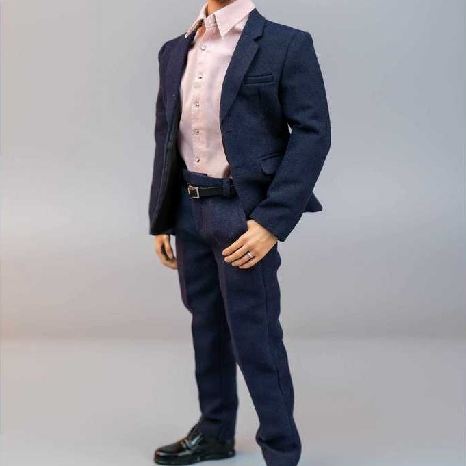 [Boutique] Ready Stock MOETOYS P007AB 1/6 ชุดสูทไหล่แคบสําหรับผู้ชายพร้อมประติมากรรมหัวปลูกผม