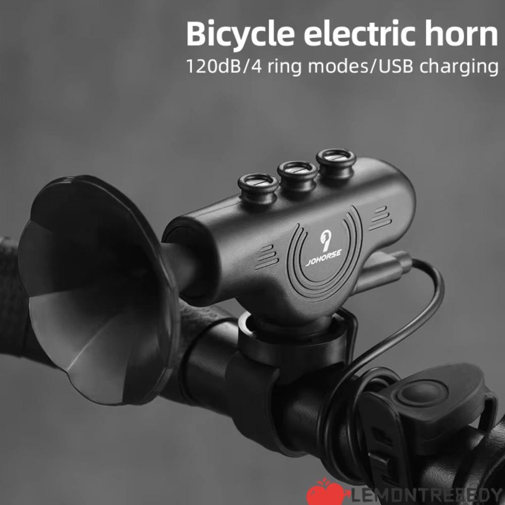 LEMONTRE8EDY กระดิ่งจักรยาน, 4 โหมดเสียง 120DB Loud Sound แผนที่จักรยาน Horn, USB ชาร์จรีโมทคอนโทรลก
